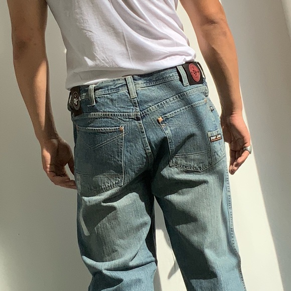 Men’s Def Jam Mid Blue Vintage Denim Pants - Picture 6 of 8